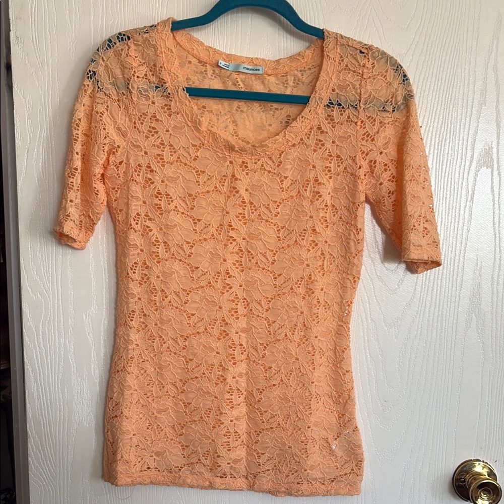 Maurices Peach Lace Blouse